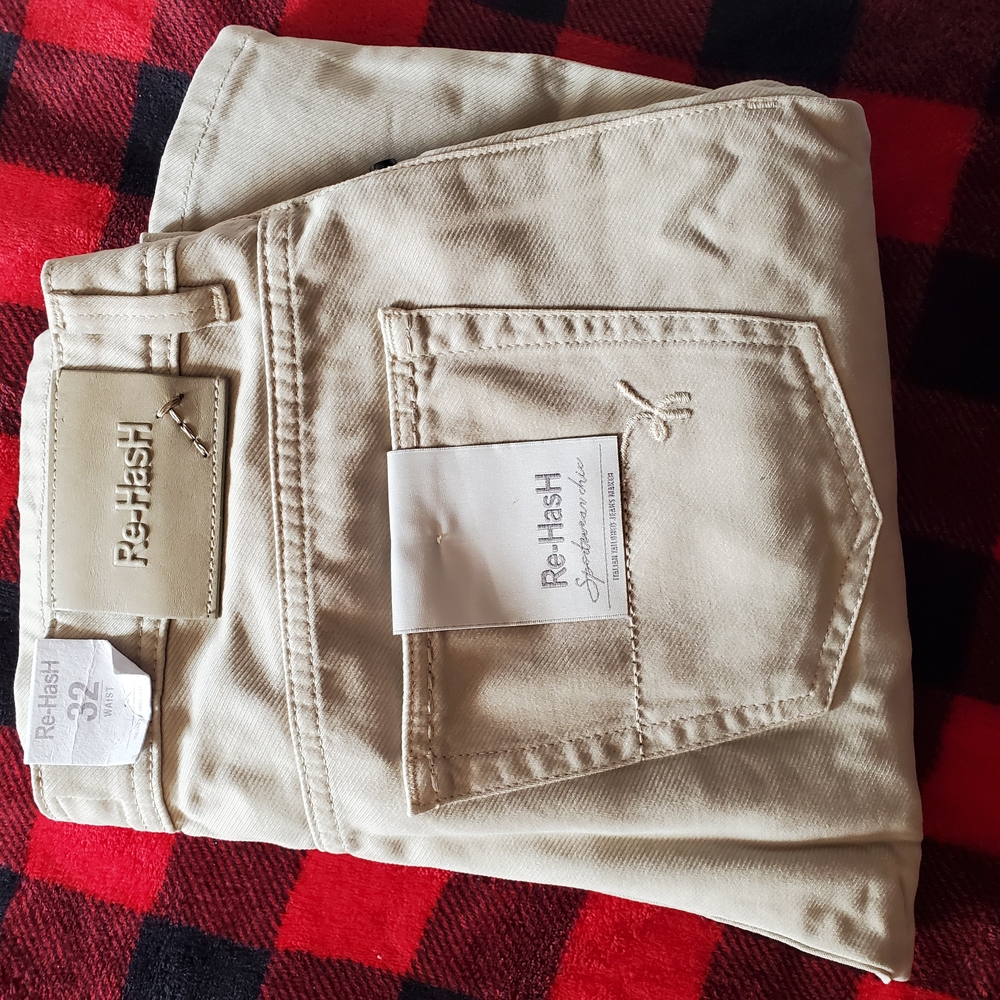 Re-Hash Tan Slim Jeans Premium Cotton